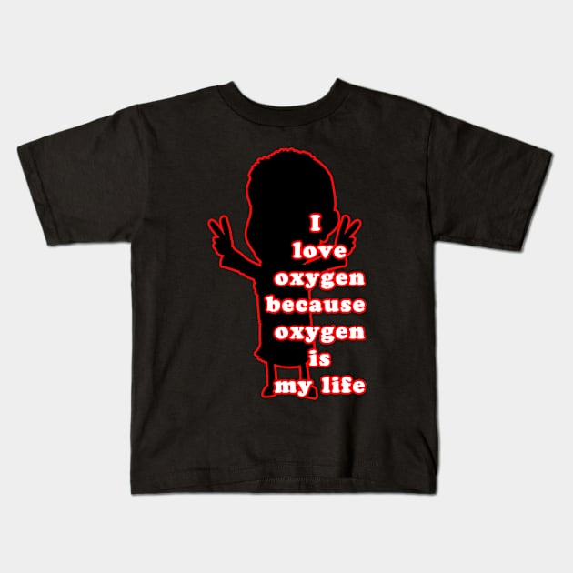 love oxygen Kids T-Shirt by nabila